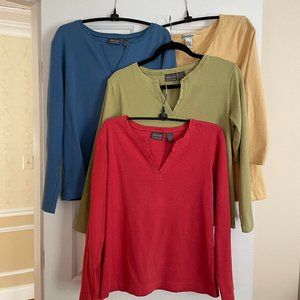 Chico's Brand V-Neck Long Sleeved Tops (Qty 4) Size 2